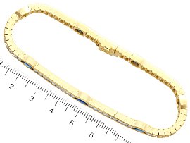 size of sapphire and diamond bracelet