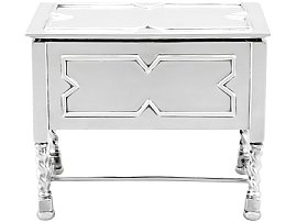 Sterling Silver Table Trinket Box - Antique George V; C8056