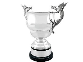 sterling silver trophy cup on plinth for sale