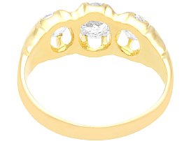 Victorian diamond trilogy ring in yellow gold