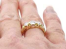 Antique Victorian Trilogy ring in yellow gold