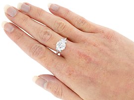 Old Cut Diamond Solitaire Ring Wearing