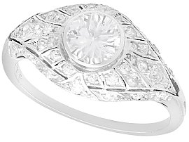 Art Deco 1.14ct Diamond and Platinum Ring