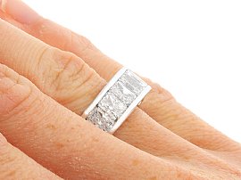 9.5 Carat Diamond Eternity Ring on Hand