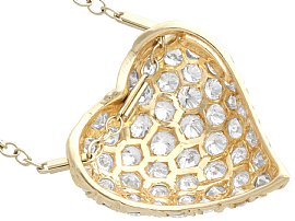 14k Gold Heart Pendant with Diamonds for Sale