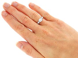 0.95 carat Diamond Engagement Ring Wearing
