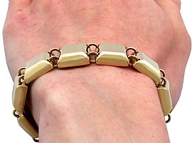 French Chaumet Gold Bracelet Wearing 