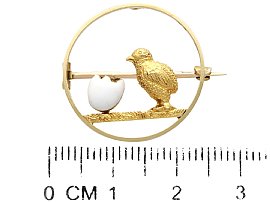 Victorian Chick and Egg Brooch for Sale
