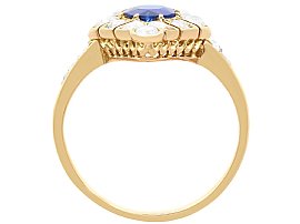 Sapphire and Diamond Marquise Ring 1900s