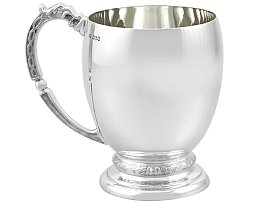 Vintage Sterling Silver Pint Mug - Lindisfarne Style