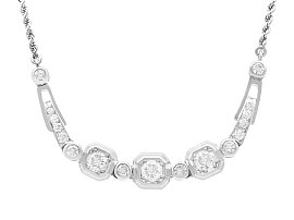 1920s 0.66ct Diamond Necklace in 18ct White Gold
