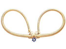 Sapphire Necklace Gold Vintage