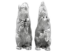 Sterling Silver Squirrel Condiment Set UK