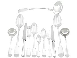 Victorian Sterling Silver Canteen of Cutlery for Twelve Persons
