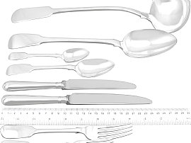 Fiddle Pattern Silver Cutlery Set