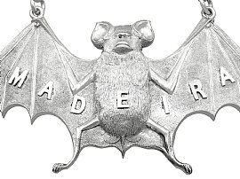 Antique Decanter Label Bat
