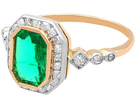 Colombian Emerald Engagement Ring for Sale