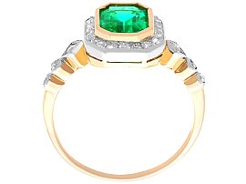 Colombian Emerald Engagement Ring for Sale