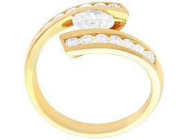 Diamond Twist Ring Yellow Gold