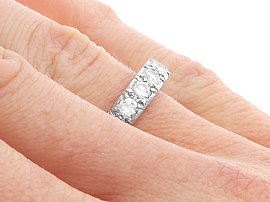 Diamond Eternity Ring Size L on Hand