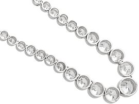 Diamond Riviere Necklace in Platinum Reverse