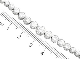 Diamond Riviere Necklace in Platinum Size