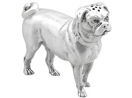 Victorian Sterling Silver Pug Pepperette