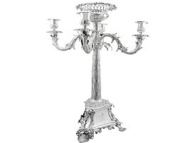 Large Victorian Sterling Silver Four Light/Arm Candelabrum Centrepiece