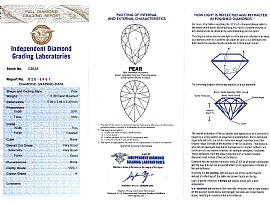 Diamond Cornucopia Brooch Grading Certificate