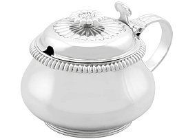 Rounded Silver Mustard Pot