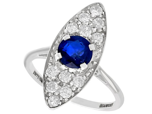 1920s sapphire diamond ring