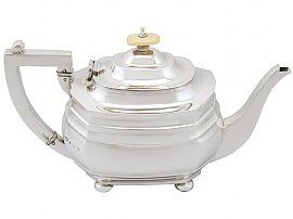 Sterling Silver Teapot by S. Blanckensee & Sons Ltd - Antique George V; W9238