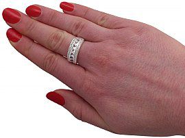 White Topaz and Diamond Ring 