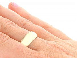 Vintage Gold Wedding Ring Wearing Hand