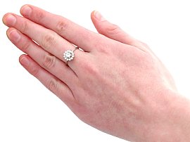 Wearing 1940s Diamond Cluster Ring