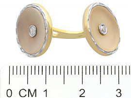 Crystal Cufflinks Size