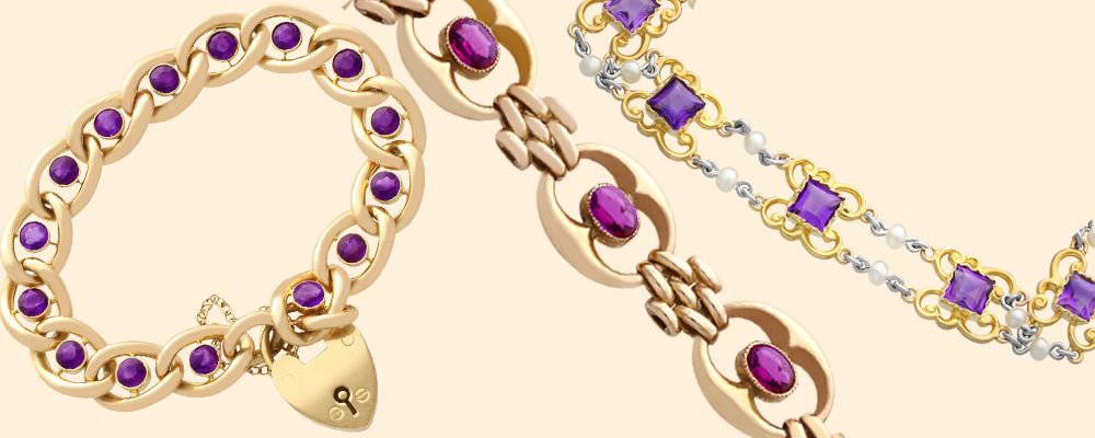 vintage amethyst bracelets