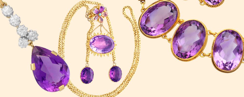 Amethyst necklaces for sale