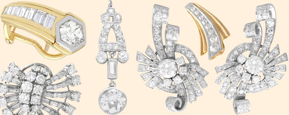 Art Deco Diamond Earrings