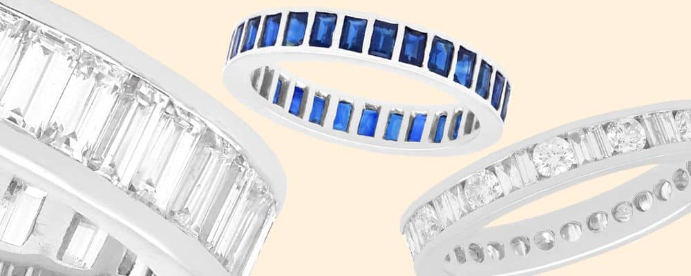 baguette cut eternity ring