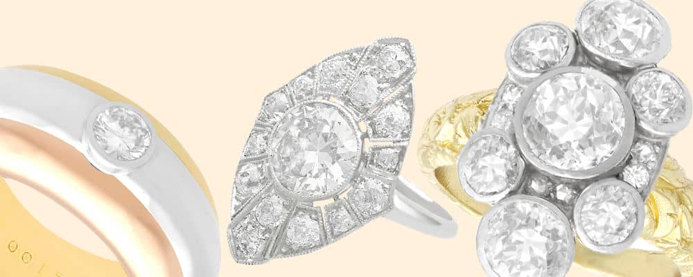 Bezel Set Diamond Rings