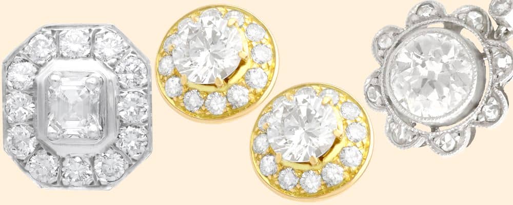 diamond cluster earrings