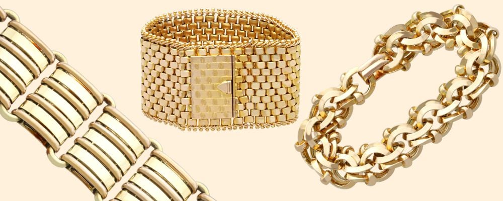 Gold Link Bracelets for Sale