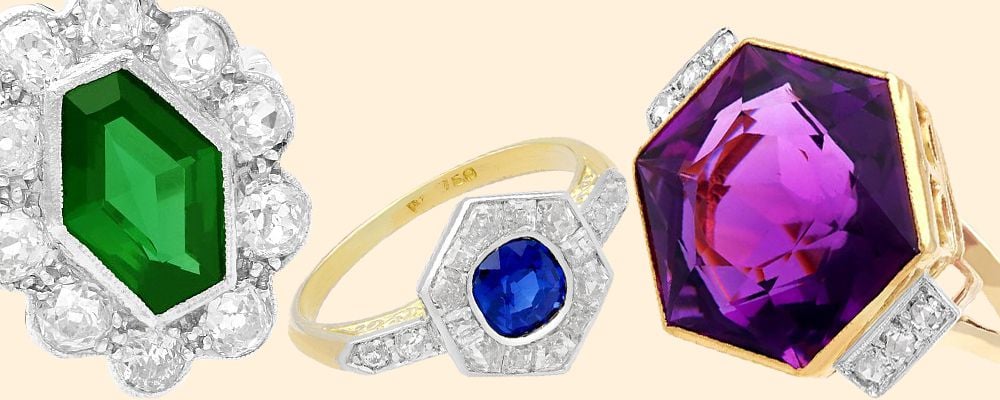 Hexagon Engagement Ring