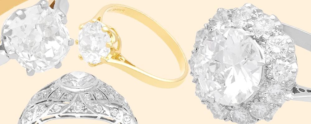 Old European Cut Diamond Engagement Rings