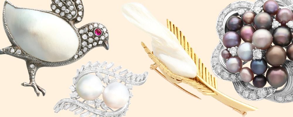 pearl brooch for sale