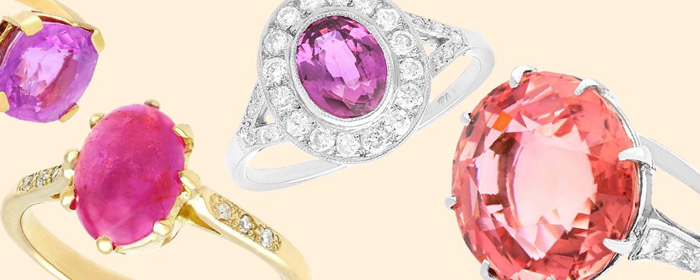 pink engagement rings for sale