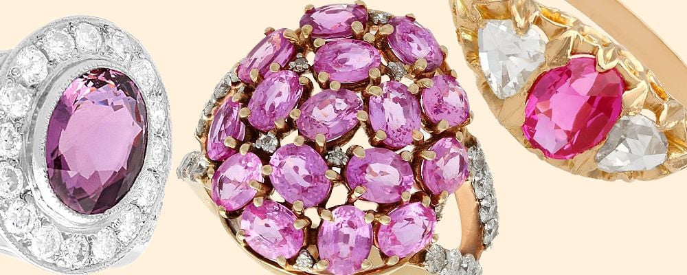 pink sapphire rings for sale