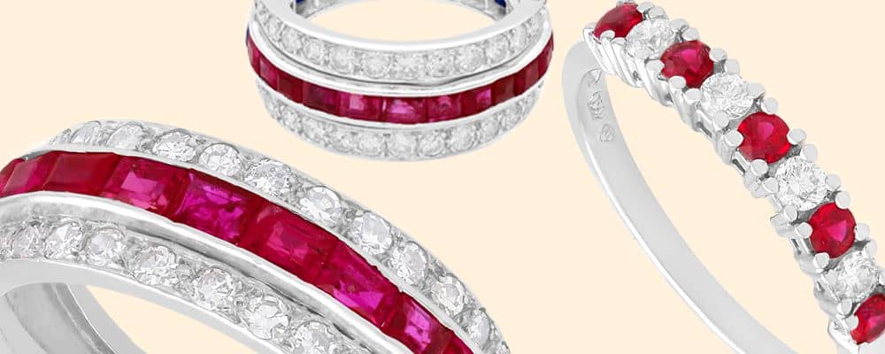 ruby eternity rings