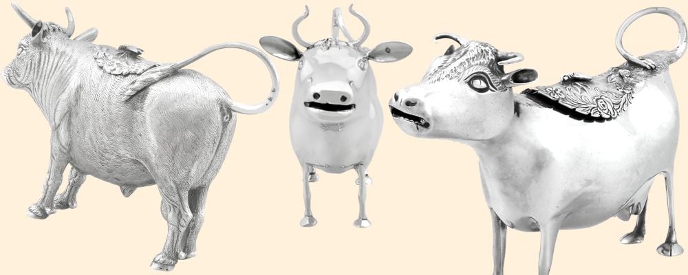 silver cow creamer